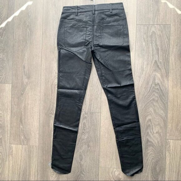 Free People One Teaspoon Apollo Pant Straight Leg Faux leather Black Size XS - Picture 10 of 16